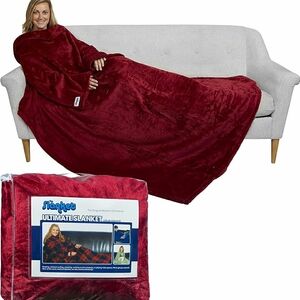 The Slanket The Original Fleece Blanket with Sleeves Ruby Red